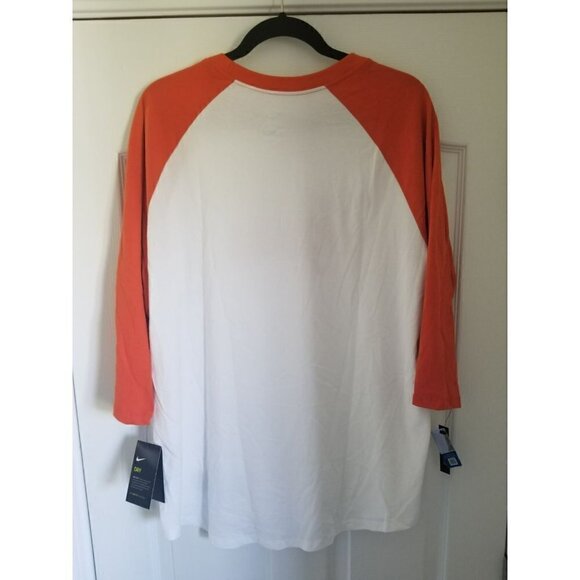 NIKE Men's Clemson Tigers White Dri-Fit ¾ Sleeve Baseball T-Shirt - Picture 10 of 12